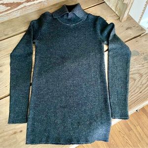 Vintage Crisca Grey Collared Wool Sweater Size 36